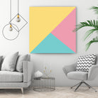 Modern Yellow and Blue Abstract by Rizwana khan on GIANT ART - yellow vector illustration