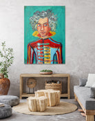 Beethoven by Diego Manuel Rodriguez on GIANT ART - green mixed media