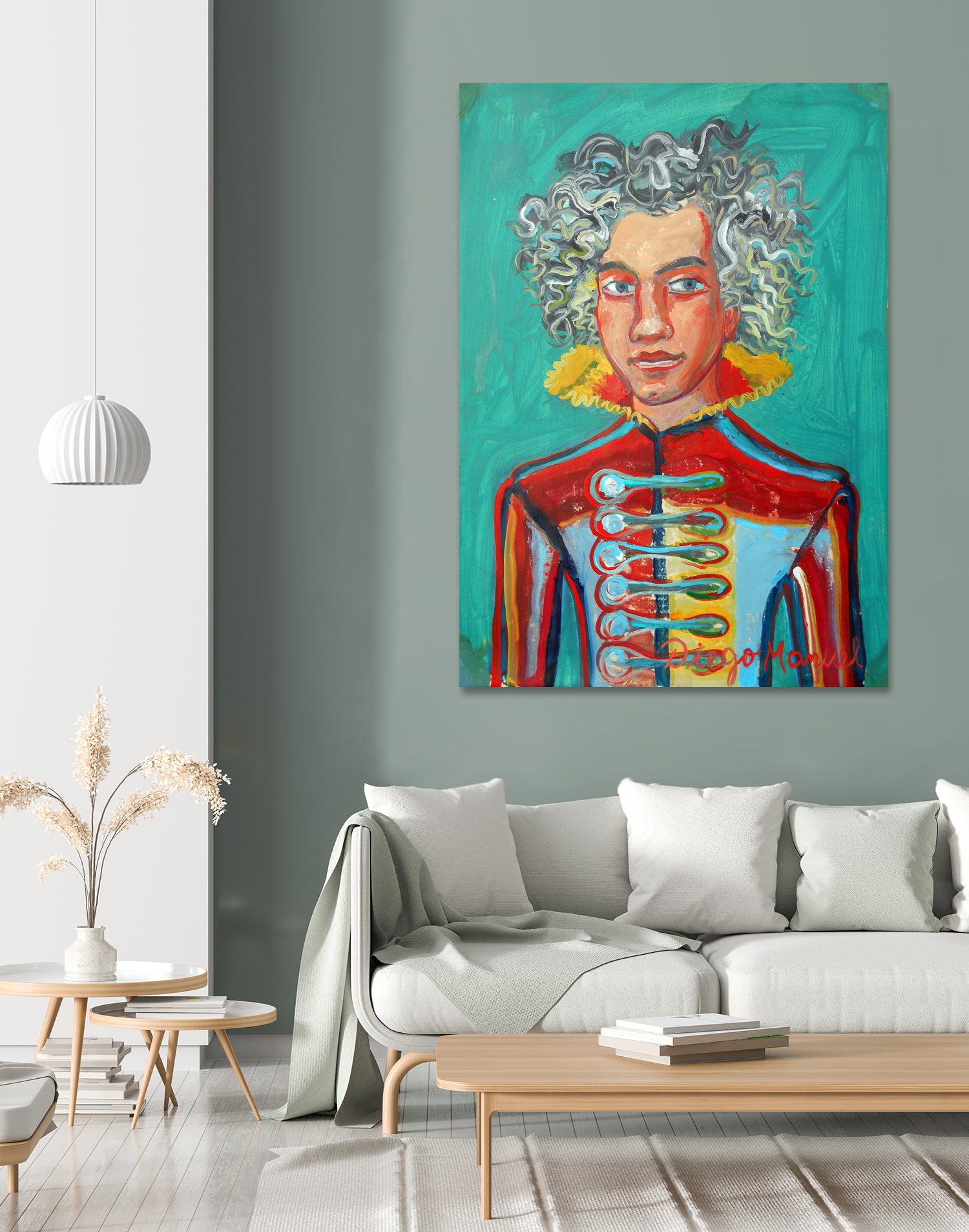 Beethoven by Diego Manuel Rodriguez on GIANT ART - green mixed media