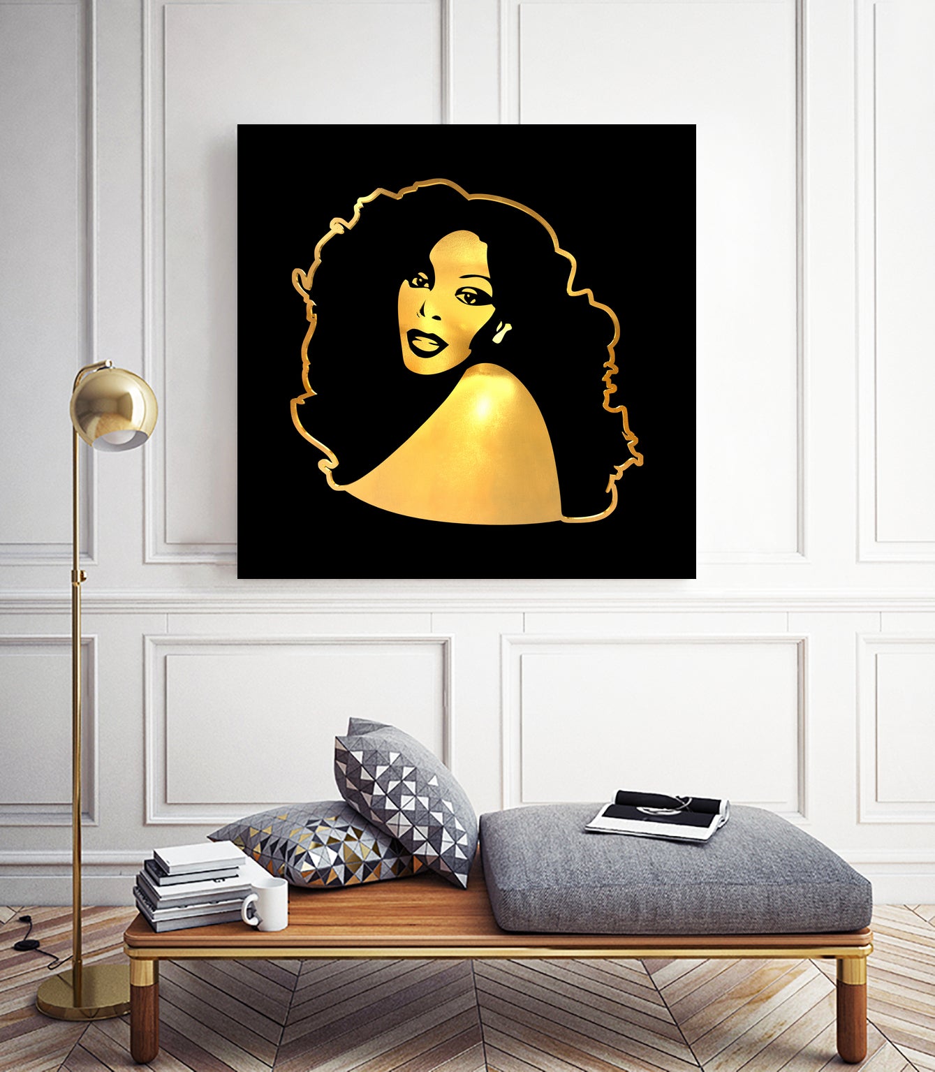 Donna Summer | Gold Series | Pop Art by William Cuccio on GIANT ART - black digital painting