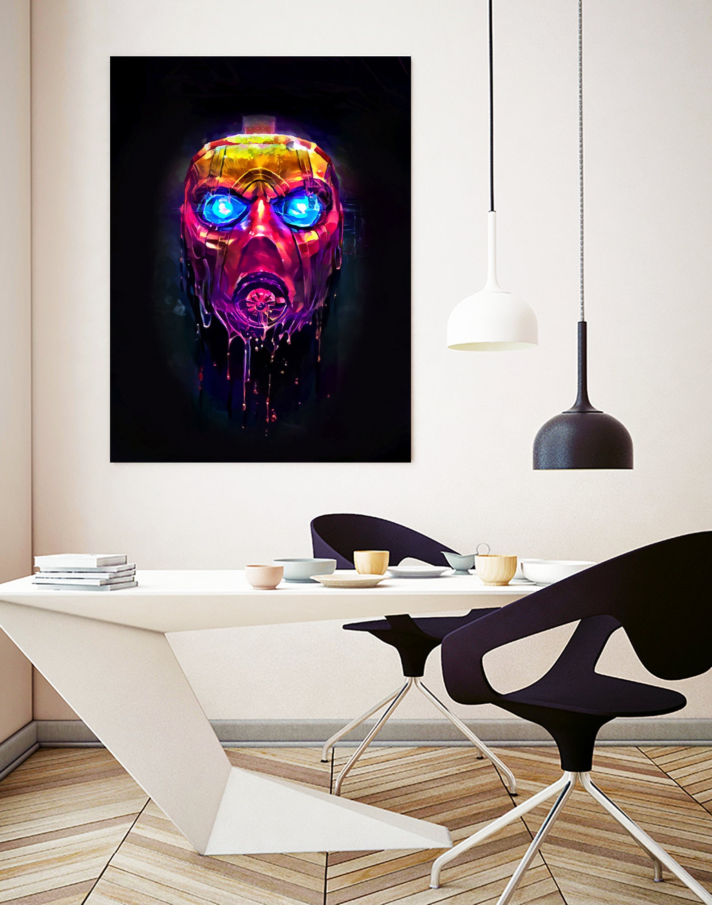 Borderland Mayhem Retro Mask by Christian Velazquez on GIANT ART - fuchsia game design