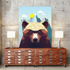 Bear Mountain by David Iwane on GIANT ART - blue vector illustration