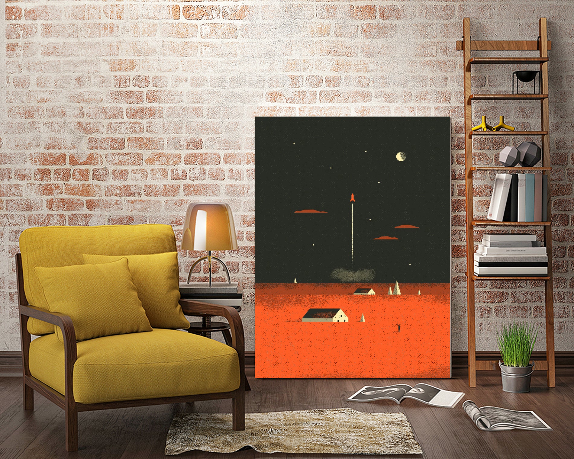 Bon voyage by Rene Hamann on GIANT ART - orange vector illustration