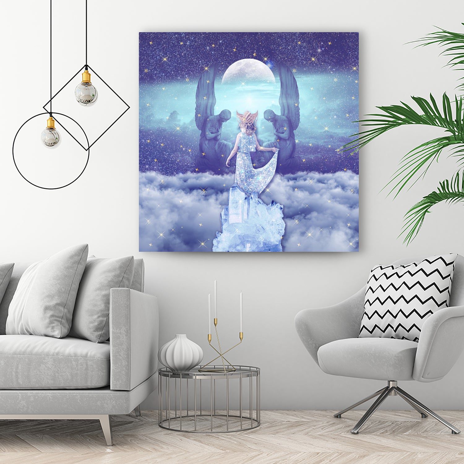 THE HIGH PRIESTESS TAROT CARD by Gloria Sánchez on GIANT ART - blue photo illustration