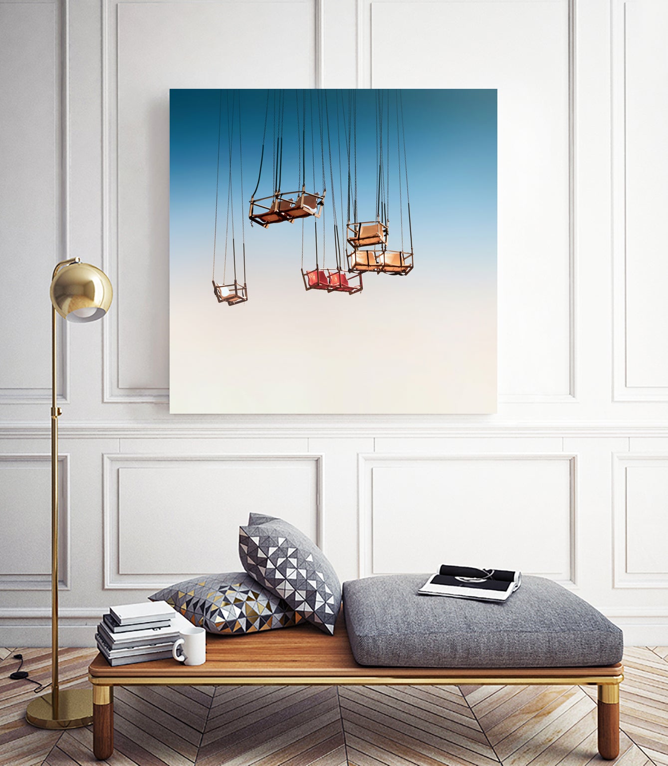 Suspension by Dmitry Belousov on GIANT ART - blue photo illustration