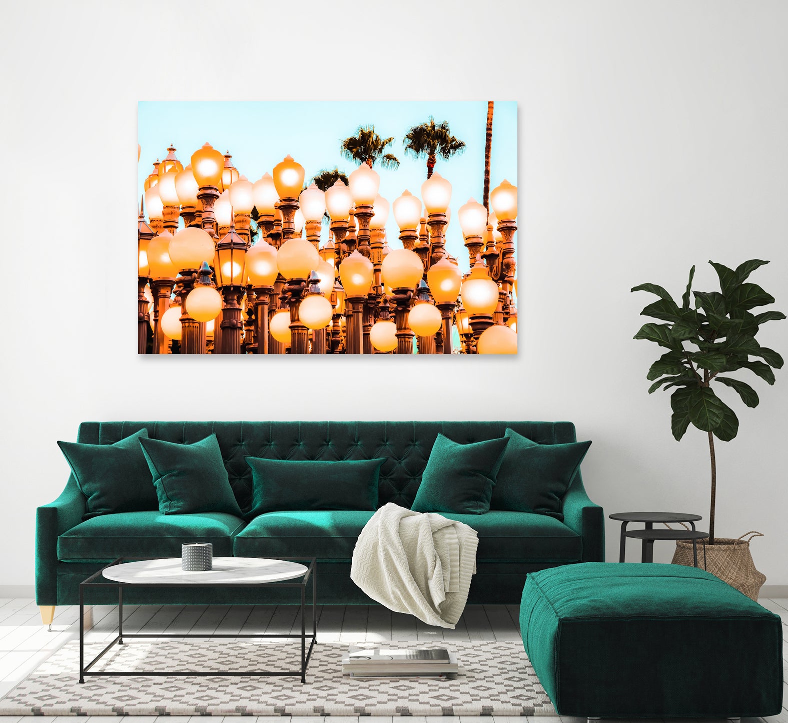 Urban Lights at LACMA art museum, Los Angeles by sutee monchitnukul on GIANT ART - orange photo manipulation