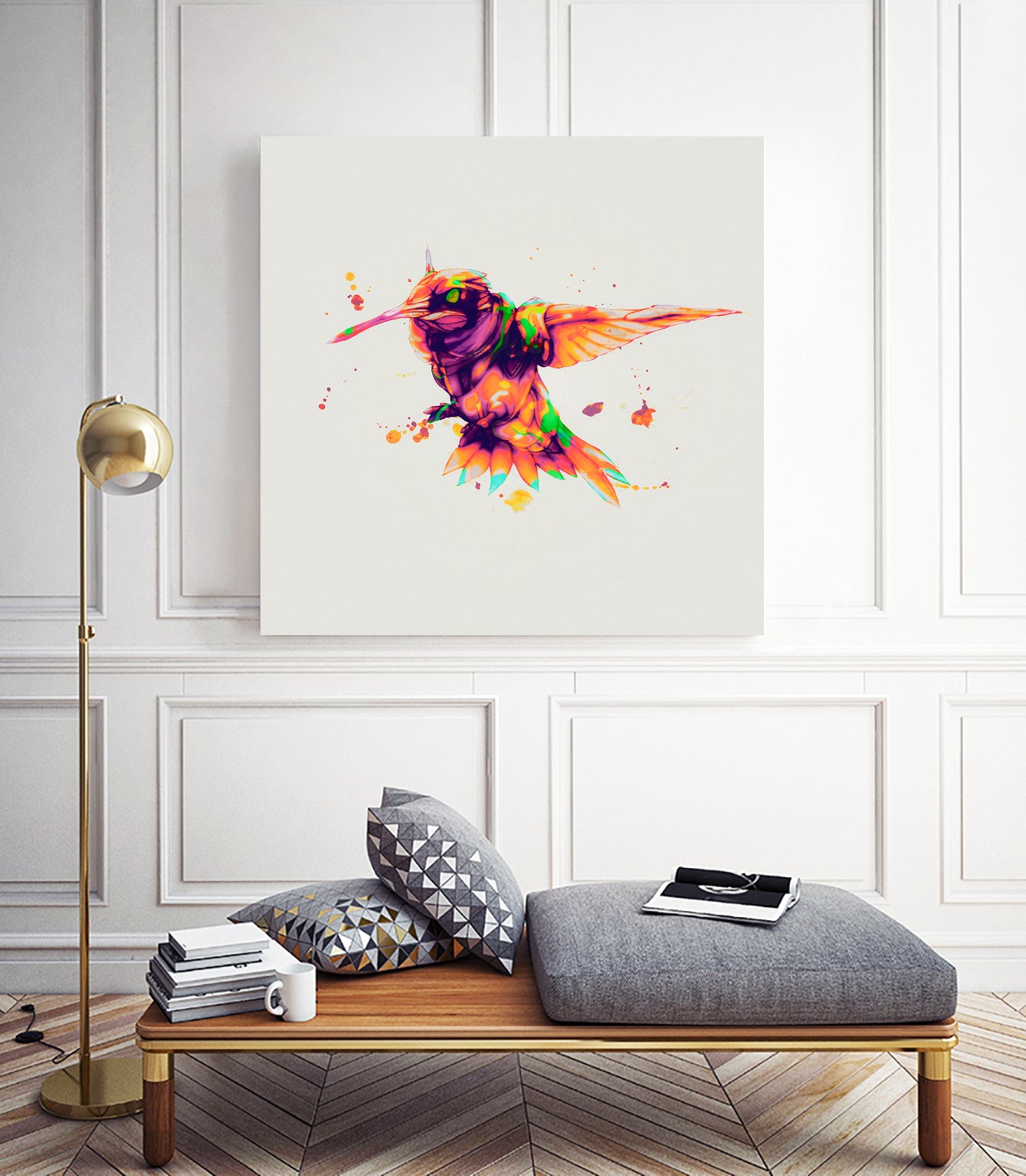 android hummingbird 2021 by Alexander Knispel on GIANT ART - orange character design