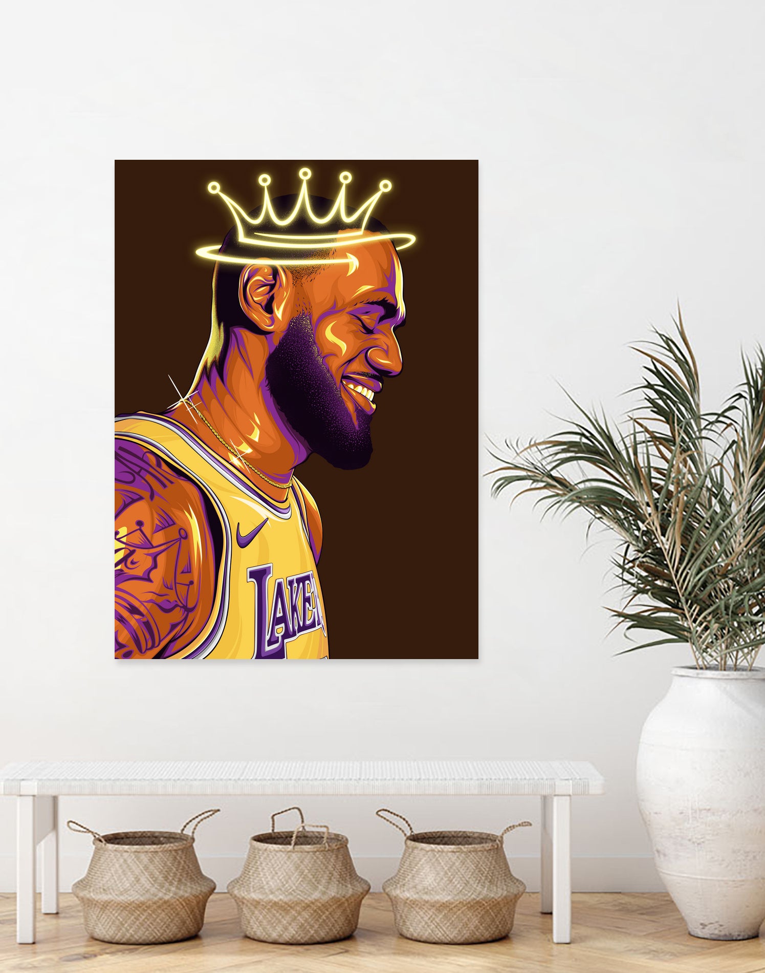 Lebron "The King" James by Zildjian Magante on GIANT ART - brown digital drawing