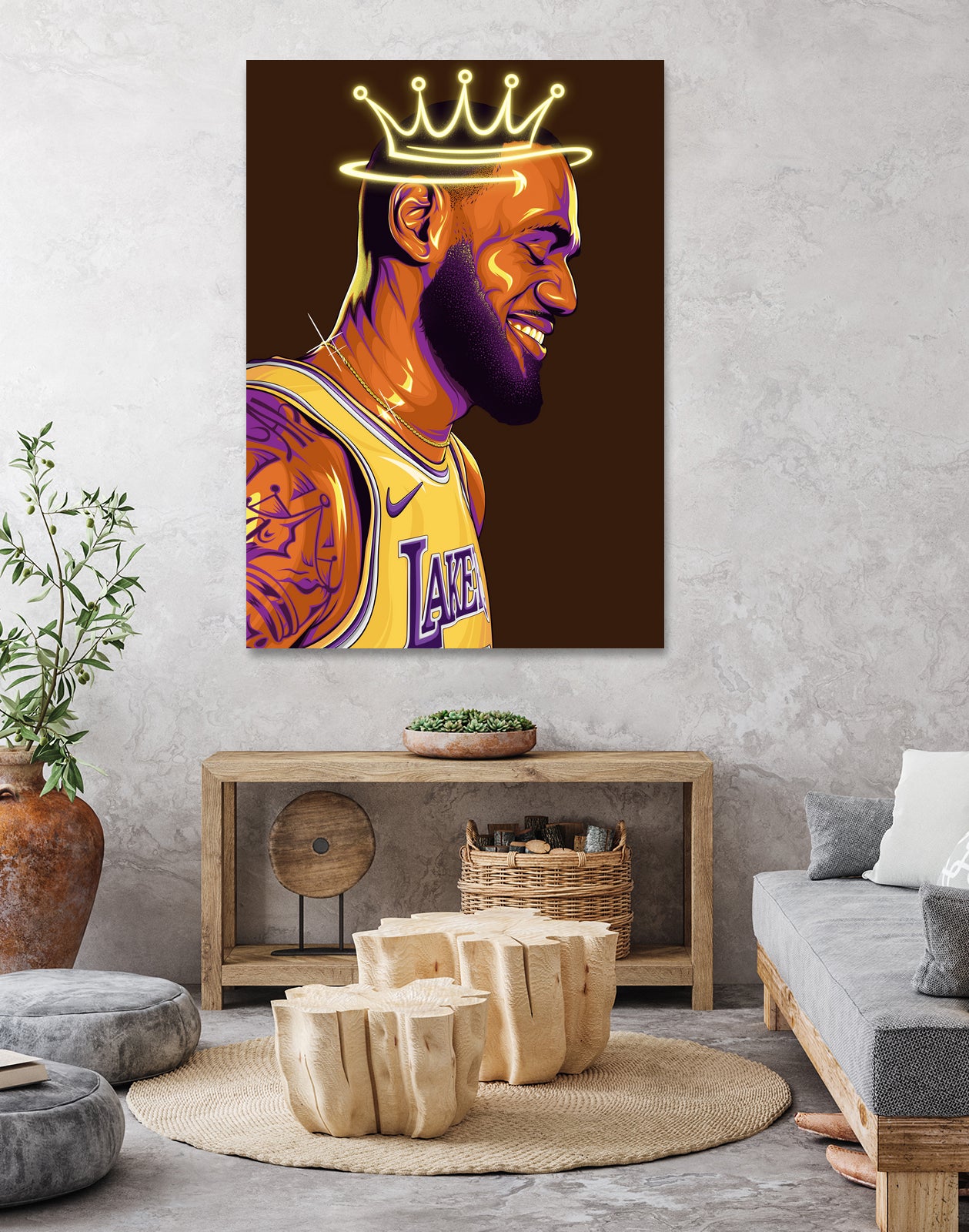 Lebron "The King" James by Zildjian Magante on GIANT ART - brown digital drawing