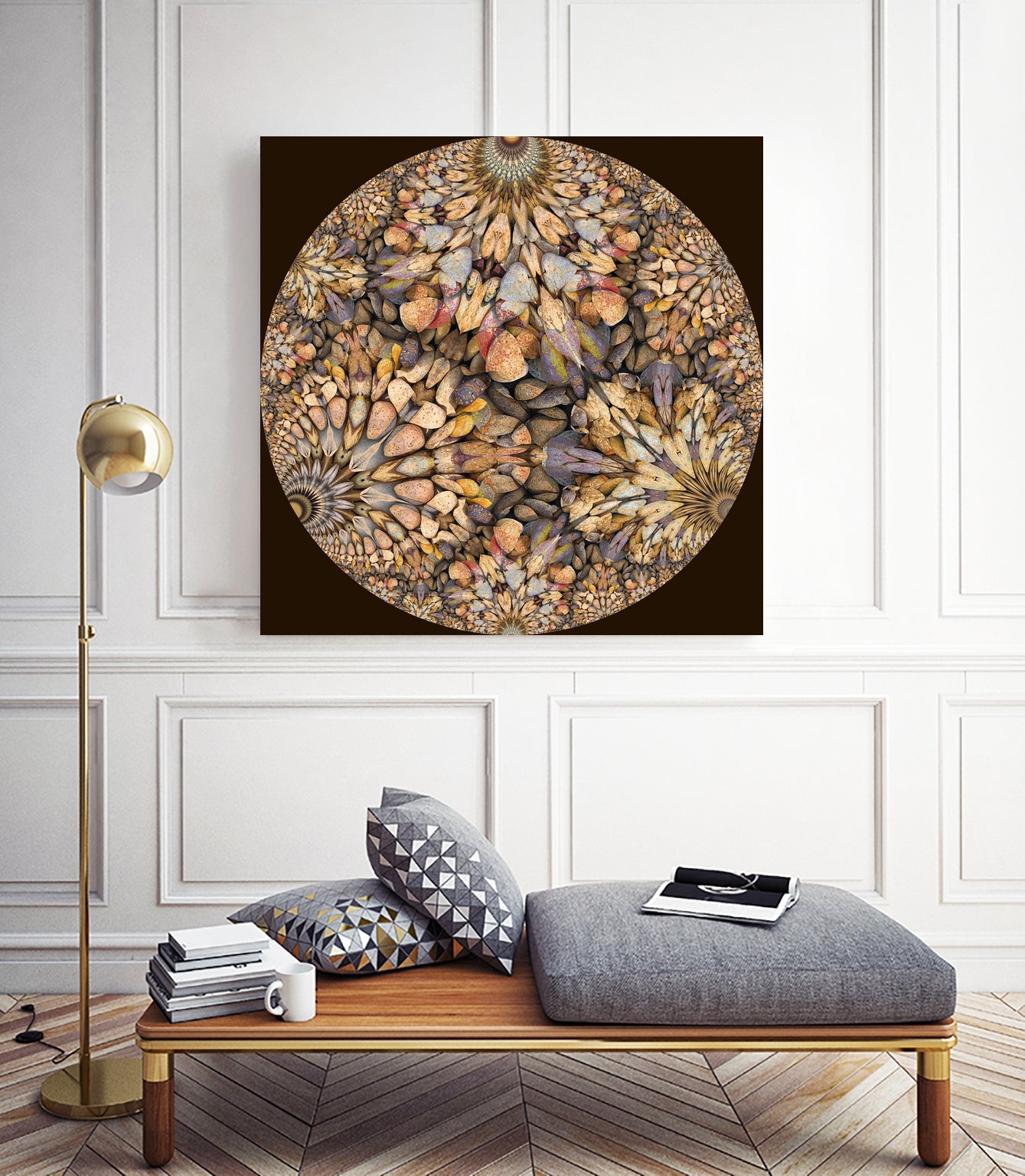 Hyperbolic Pebbles by Digital Crafts on GIANT ART - brown digital painting