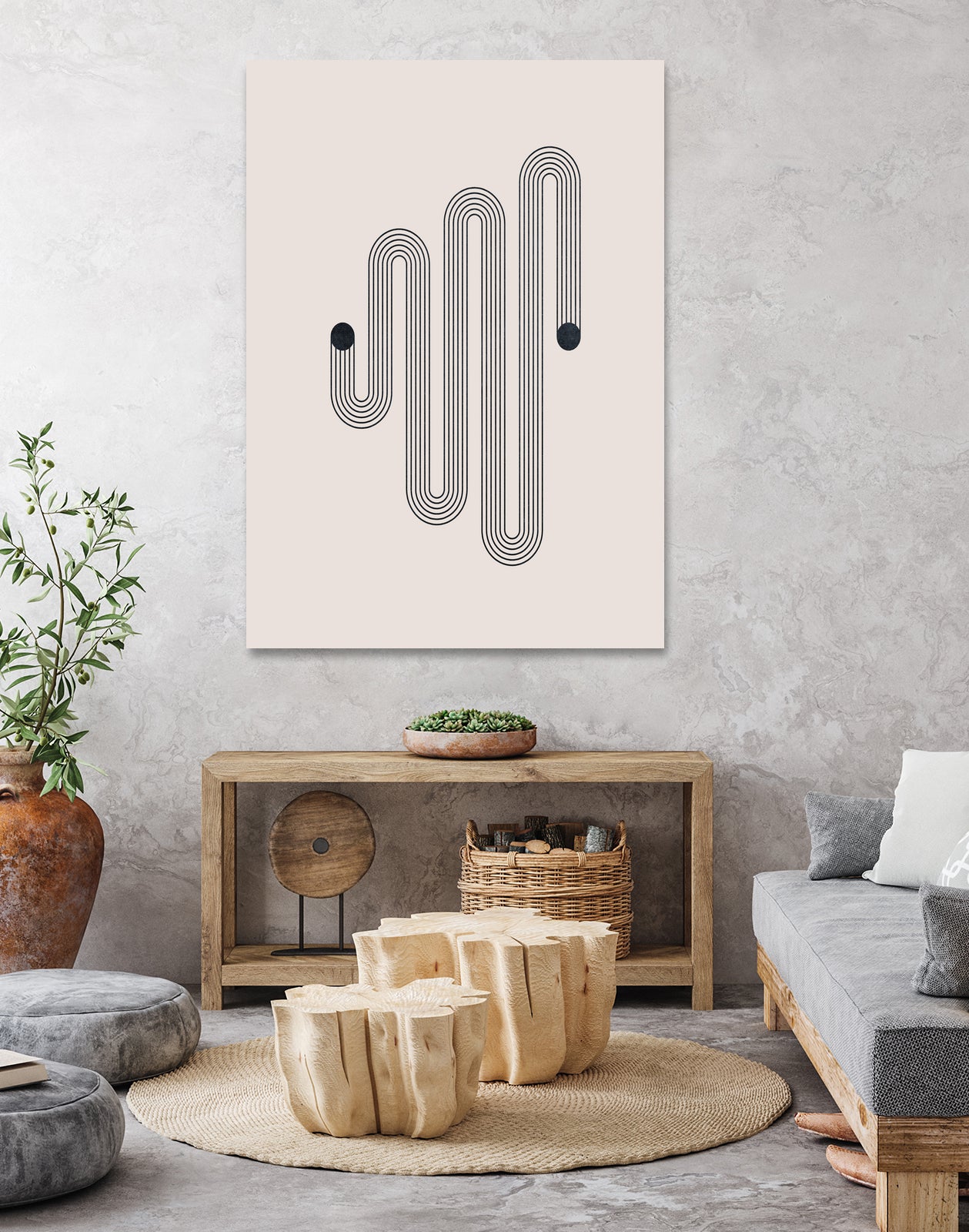 Mid century Modern Rainbow by Akshay Mahatme on GIANT ART - black digital drawing