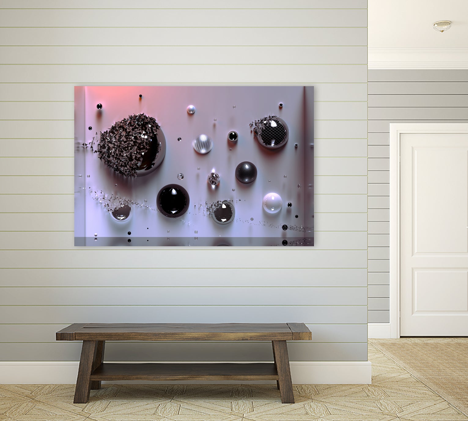 Wall Spheres AE by Michael Mist on GIANT ART - pink 3d art