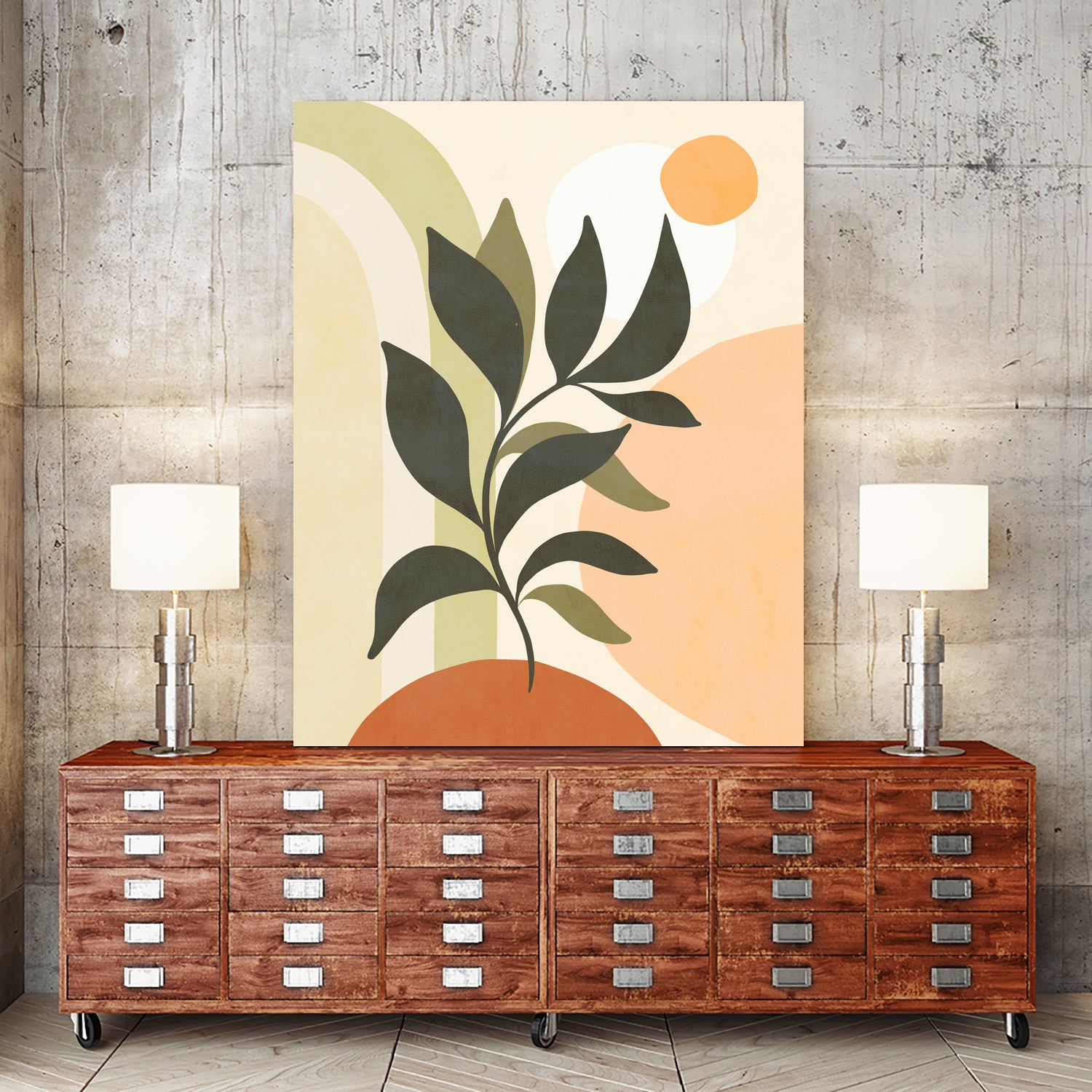 Earthy Tropical Foliage nº2 by Dominique Van Roey on GIANT ART - brown digital drawing