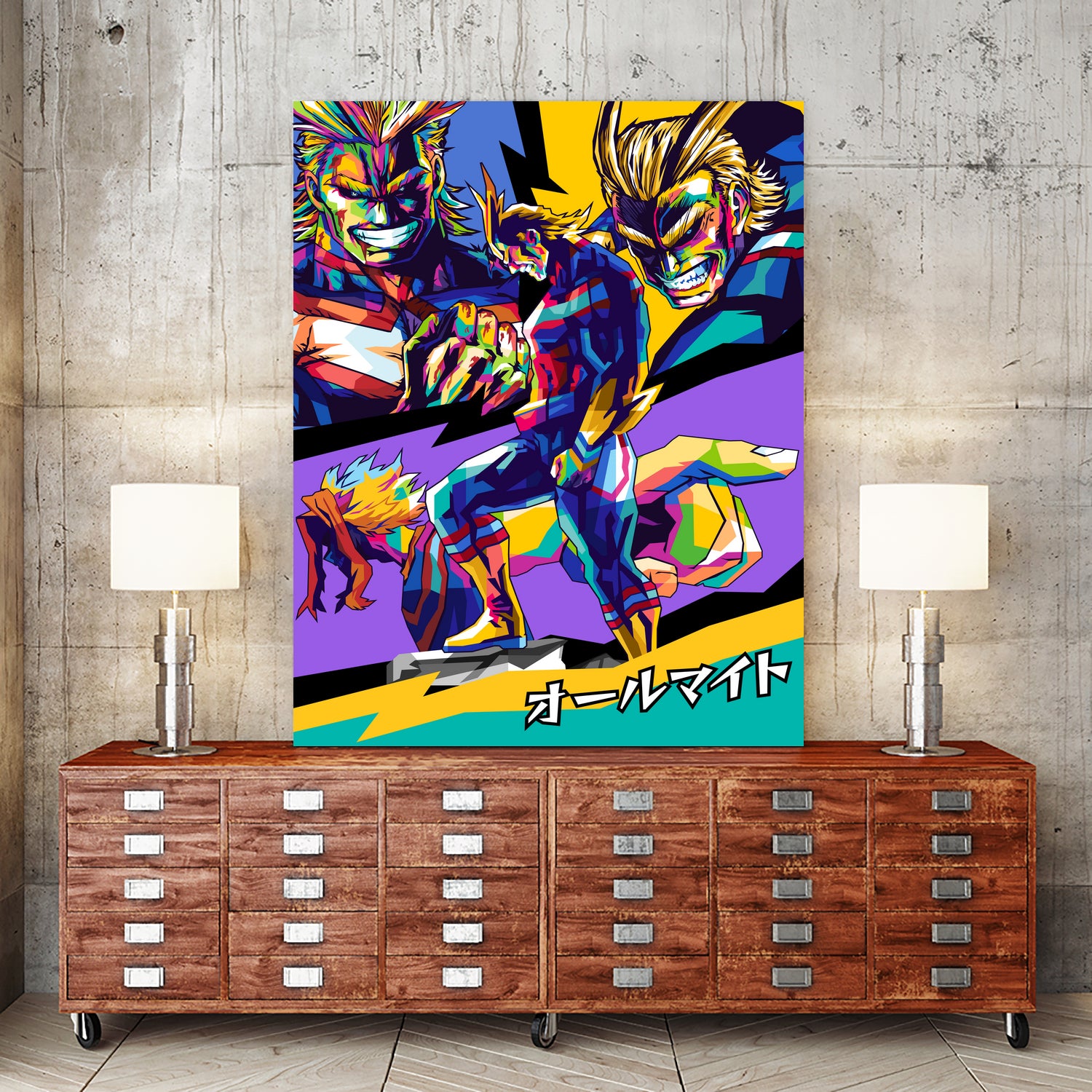 All Might Boku No Hero by Shichiro Ken on GIANT ART - blue digital drawing