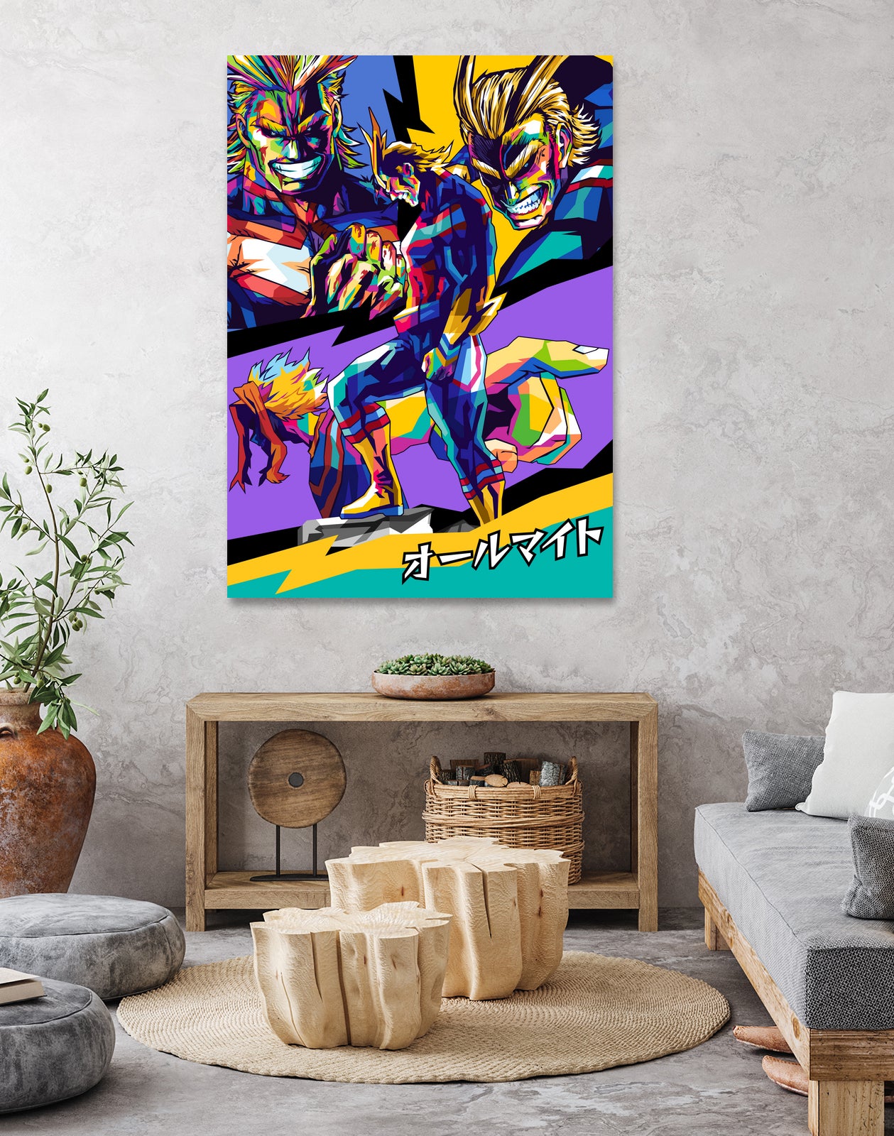 All Might Boku No Hero by Shichiro Ken on GIANT ART - blue digital drawing