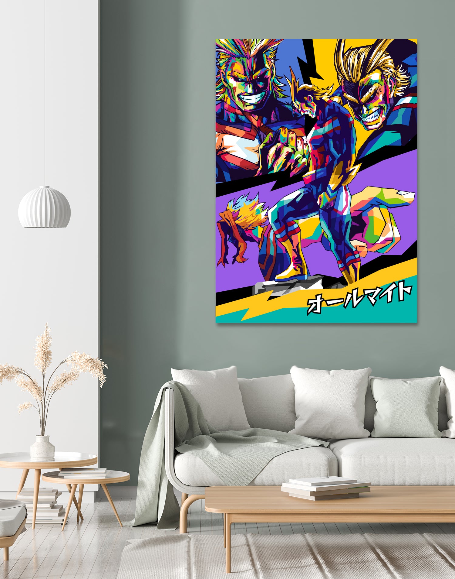 All Might Boku No Hero by Shichiro Ken on GIANT ART - blue digital drawing