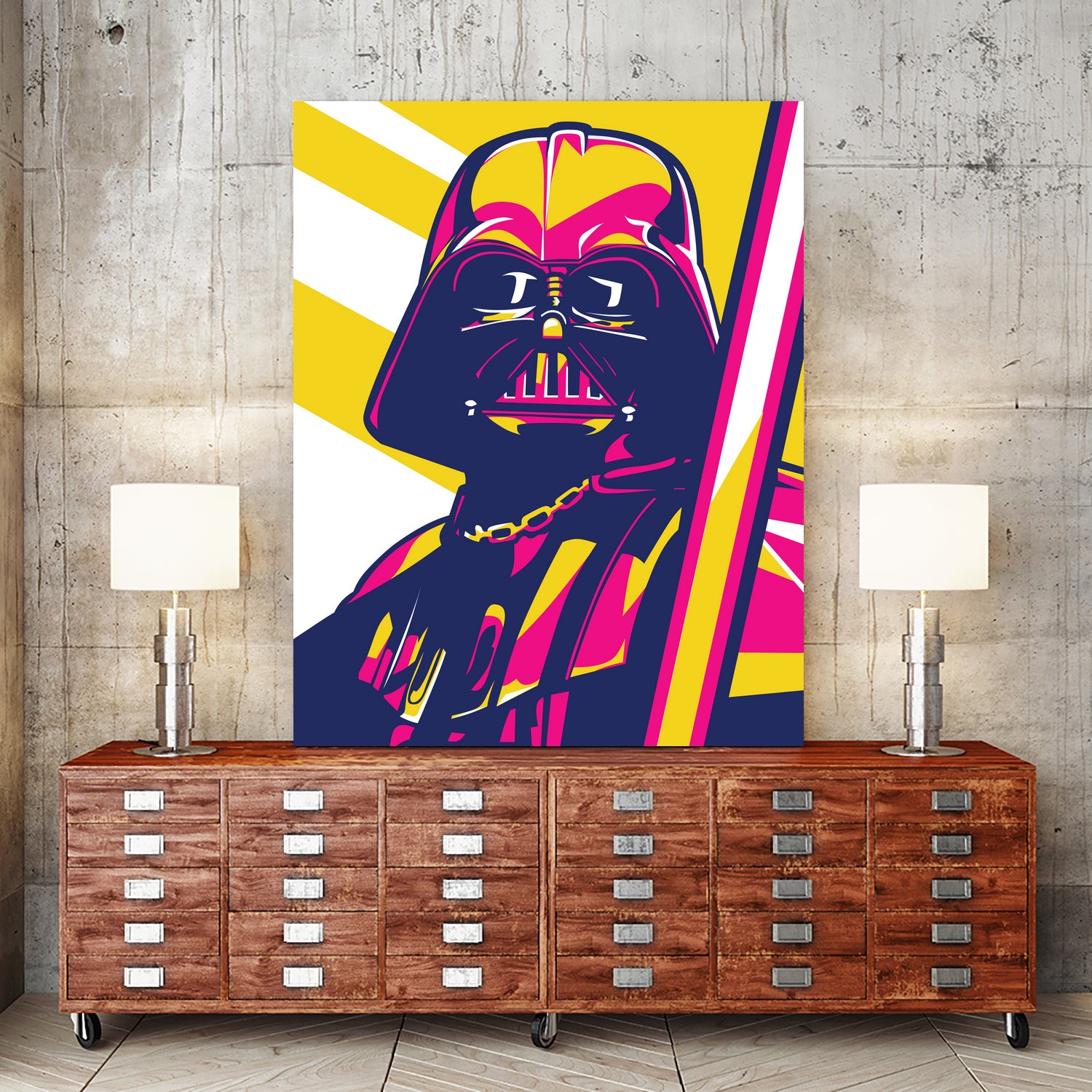 Darth Vader by Art Style on GIANT ART - orange vector illustration
