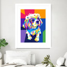 Dog by Art Style on GIANT ART - pink vector illustration