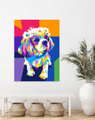 Dog by Art Style on GIANT ART - pink vector illustration