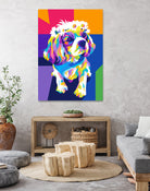 Dog by Art Style on GIANT ART - pink vector illustration