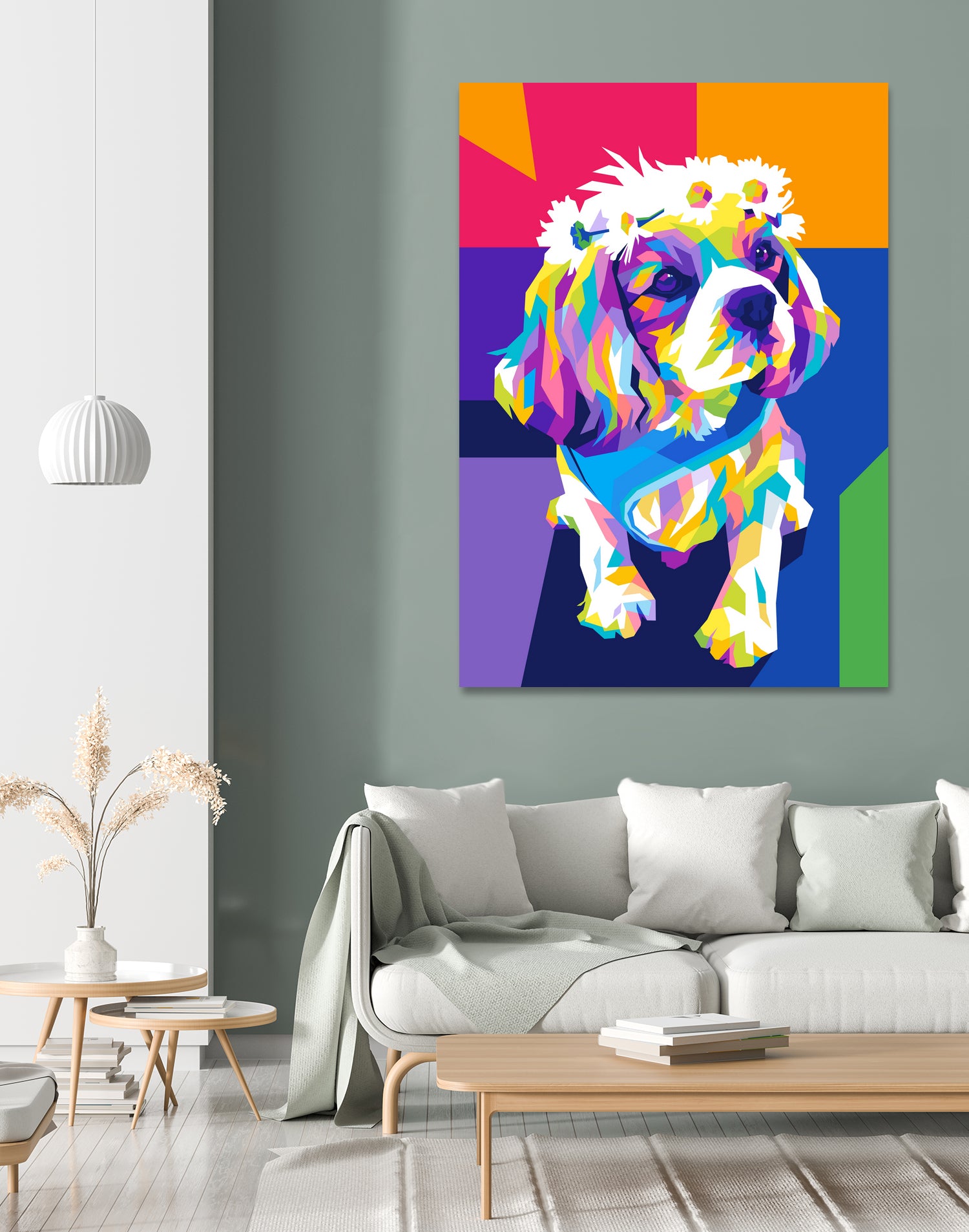Dog by Art Style on GIANT ART - pink vector illustration