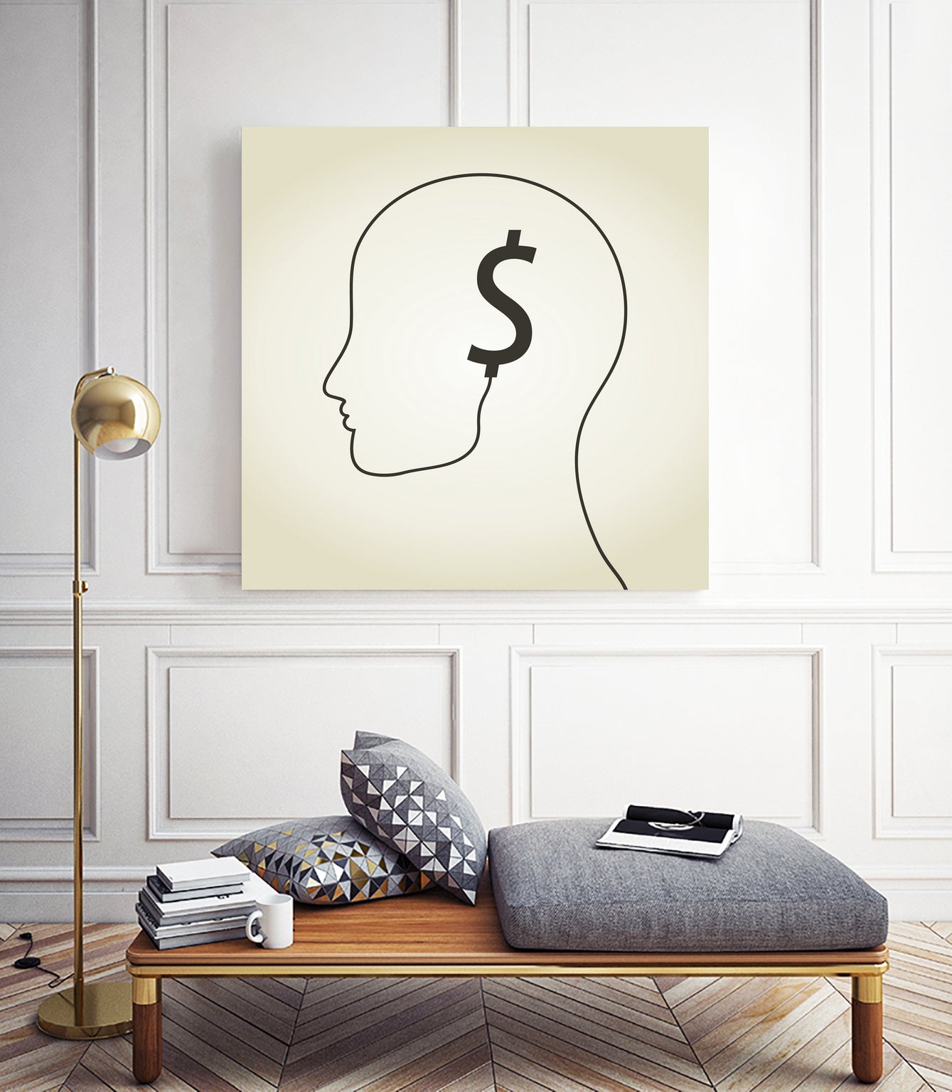 Dollar a head by Aleksandr Vector on GIANT ART - white vector illustration