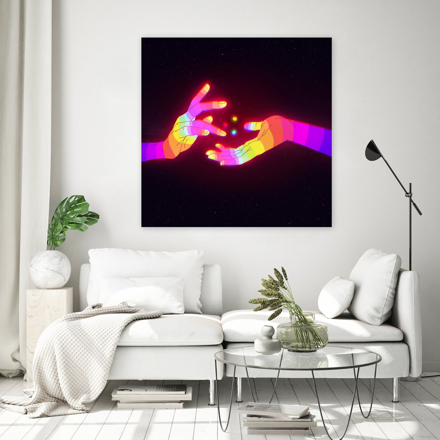 Psychedelic Energy Hands 1 (GIF) by Francois Martin Painchaud on GIANT ART - pink character design