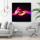 Psychedelic Energy Hands 1 (GIF) by Francois Martin Painchaud on GIANT ART - pink character design