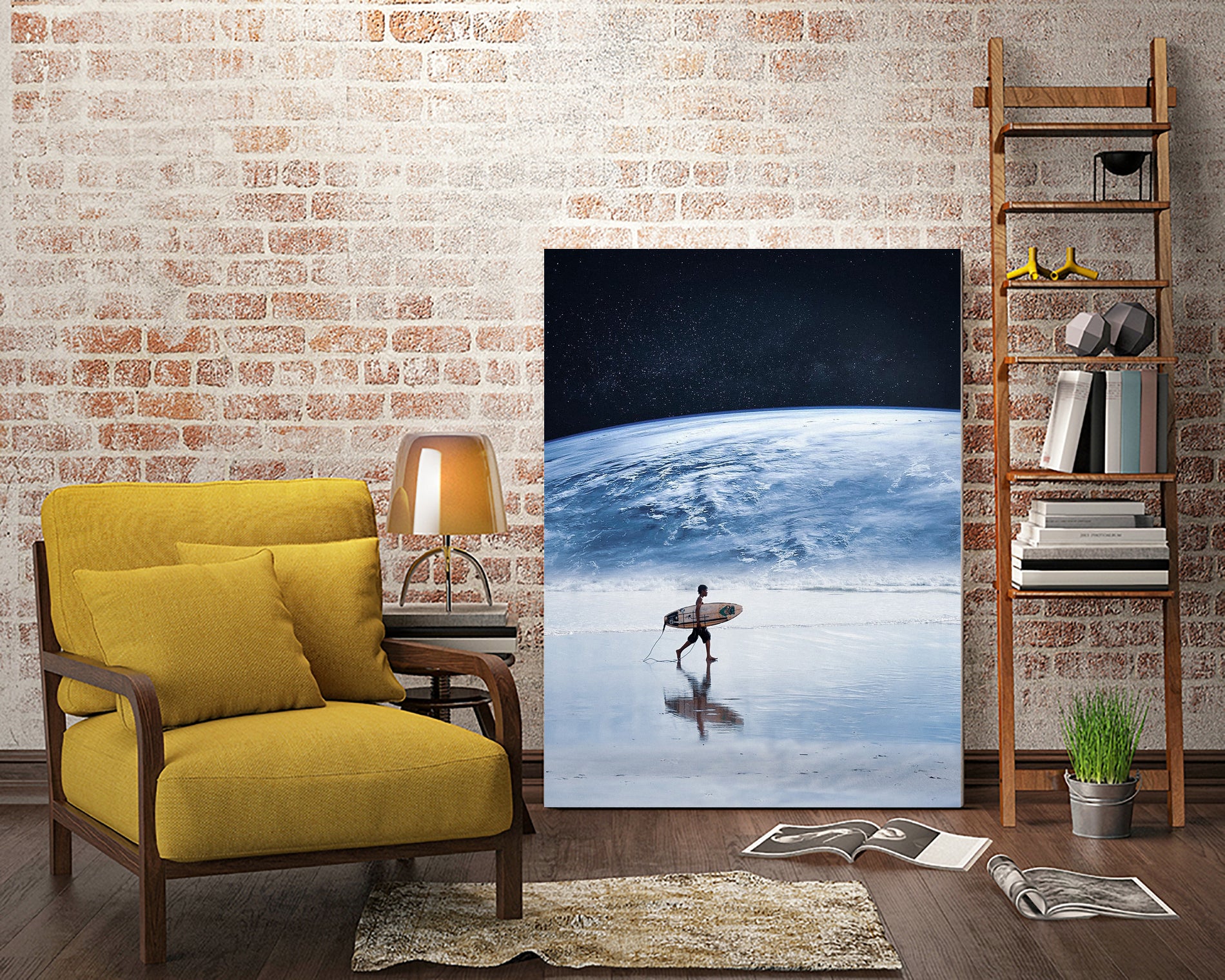 Earth Surfing by Murat Akyol on GIANT ART - white digital painting