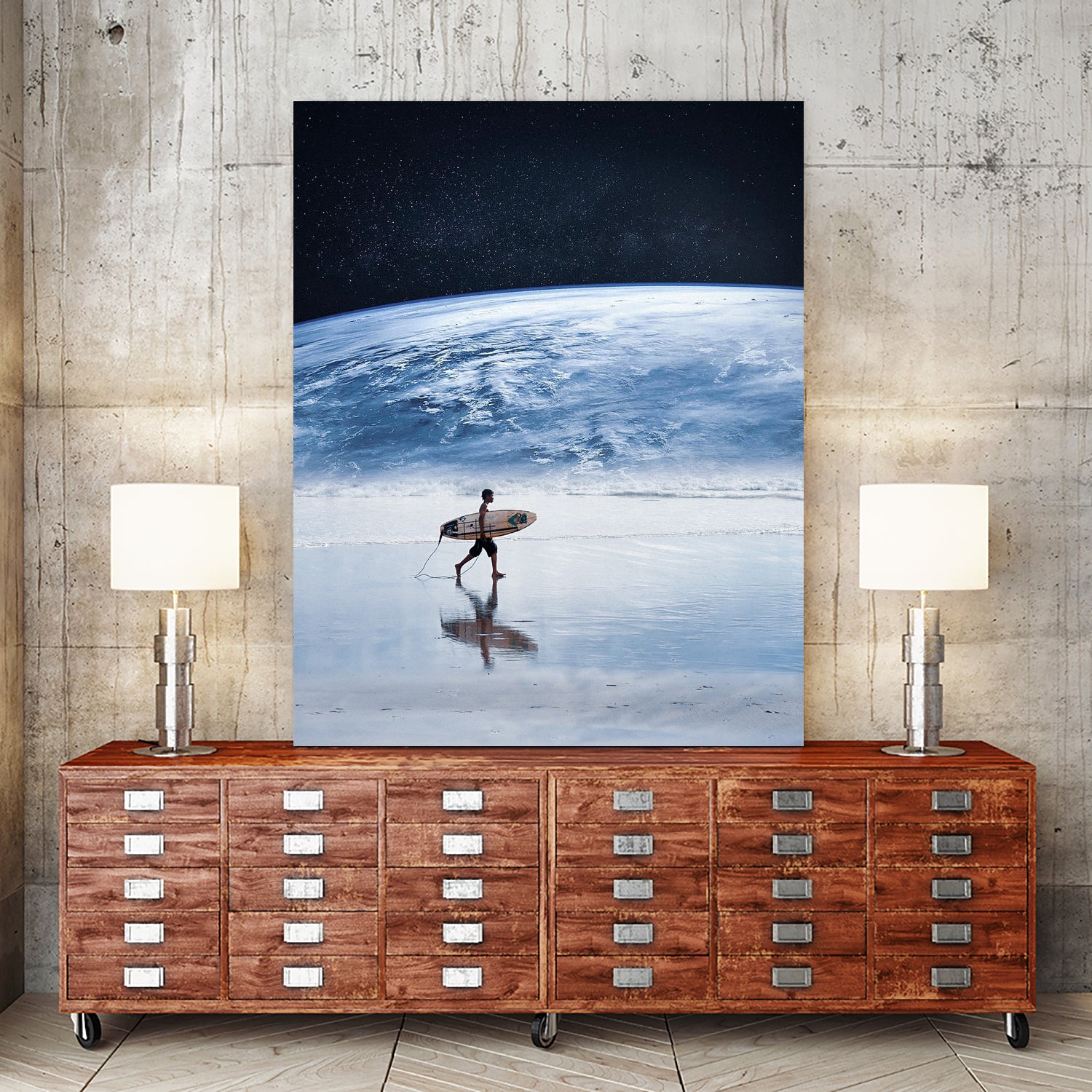 Earth Surfing by Murat Akyol on GIANT ART - white digital painting