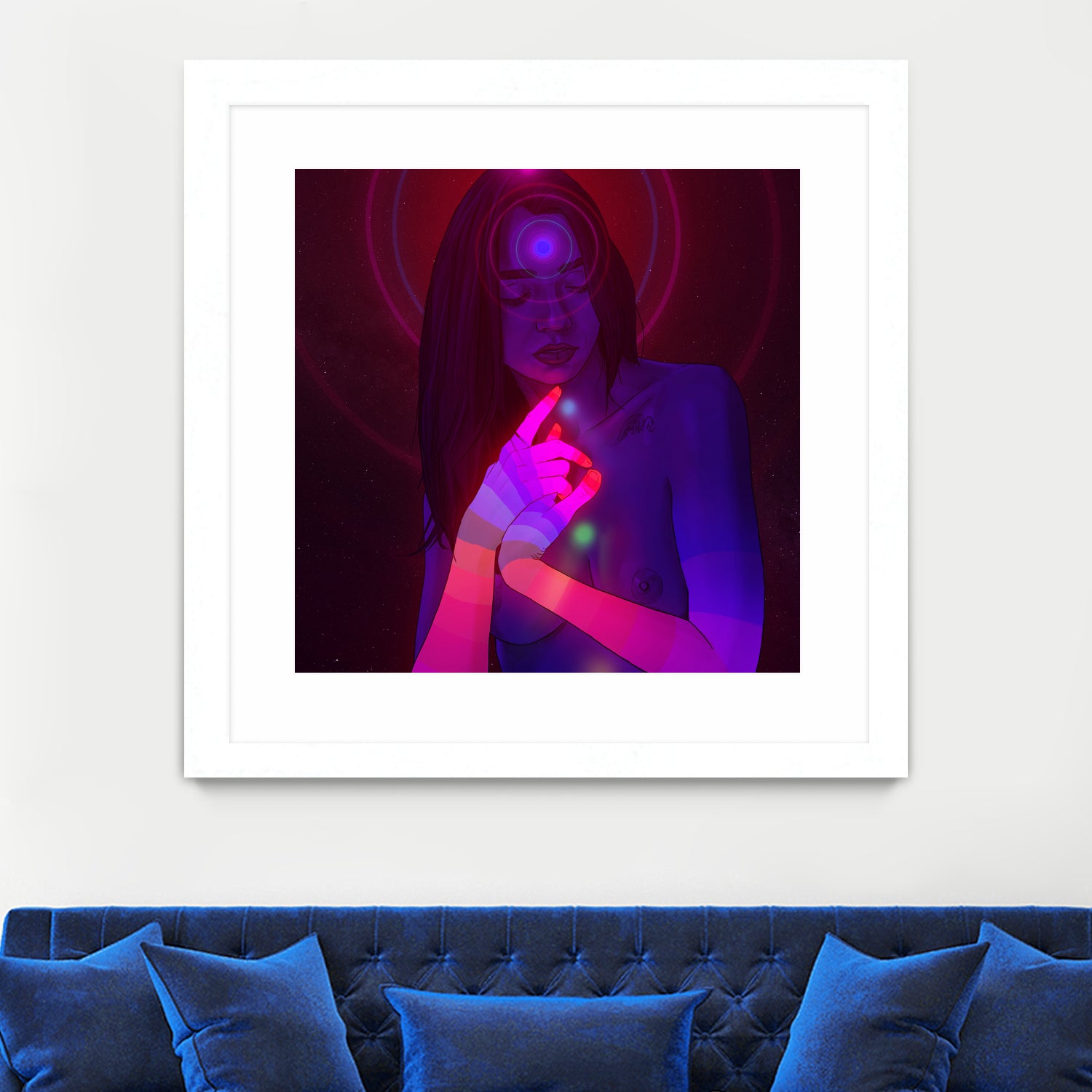 Vibing Psychonaut Girl 3 (GIF) by Francois Martin Painchaud on GIANT ART - pink character design