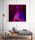 Vibing Psychonaut Girl 3 (GIF) by Francois Martin Painchaud on GIANT ART - pink character design