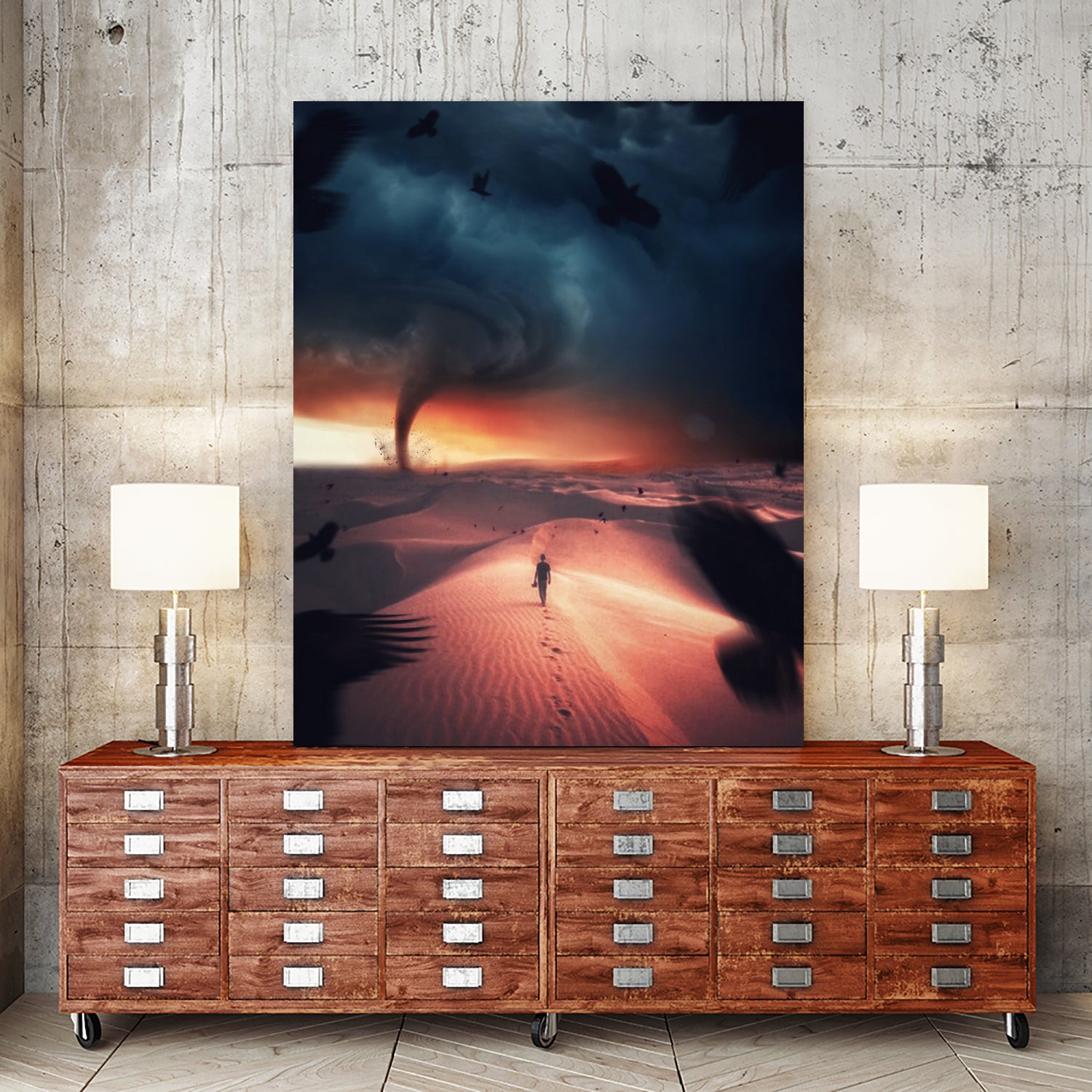 Tornado Desert by Rigaud Mickaël on GIANT ART - orange photo manipulation