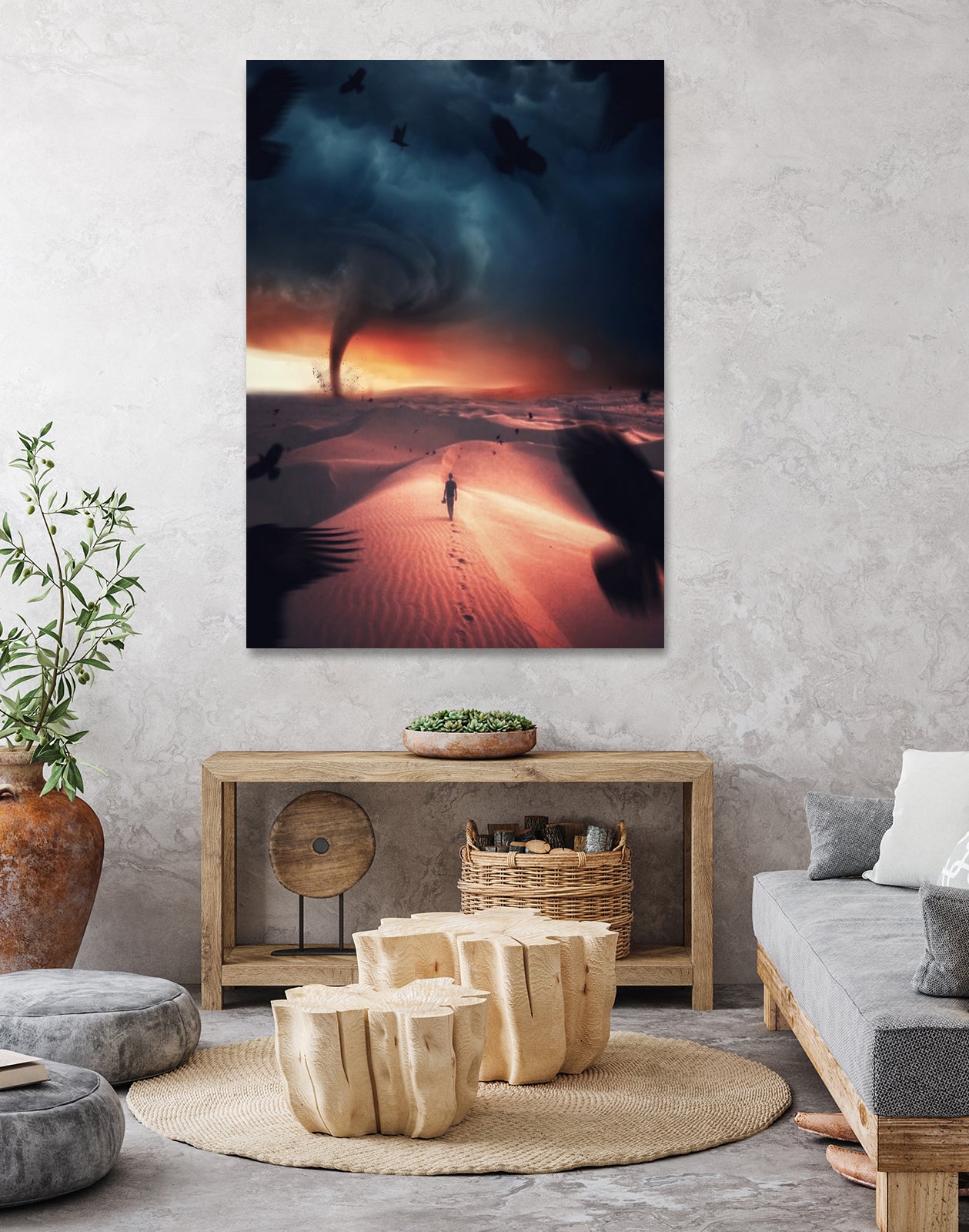 Tornado Desert by Rigaud Mickaël on GIANT ART - orange photo manipulation