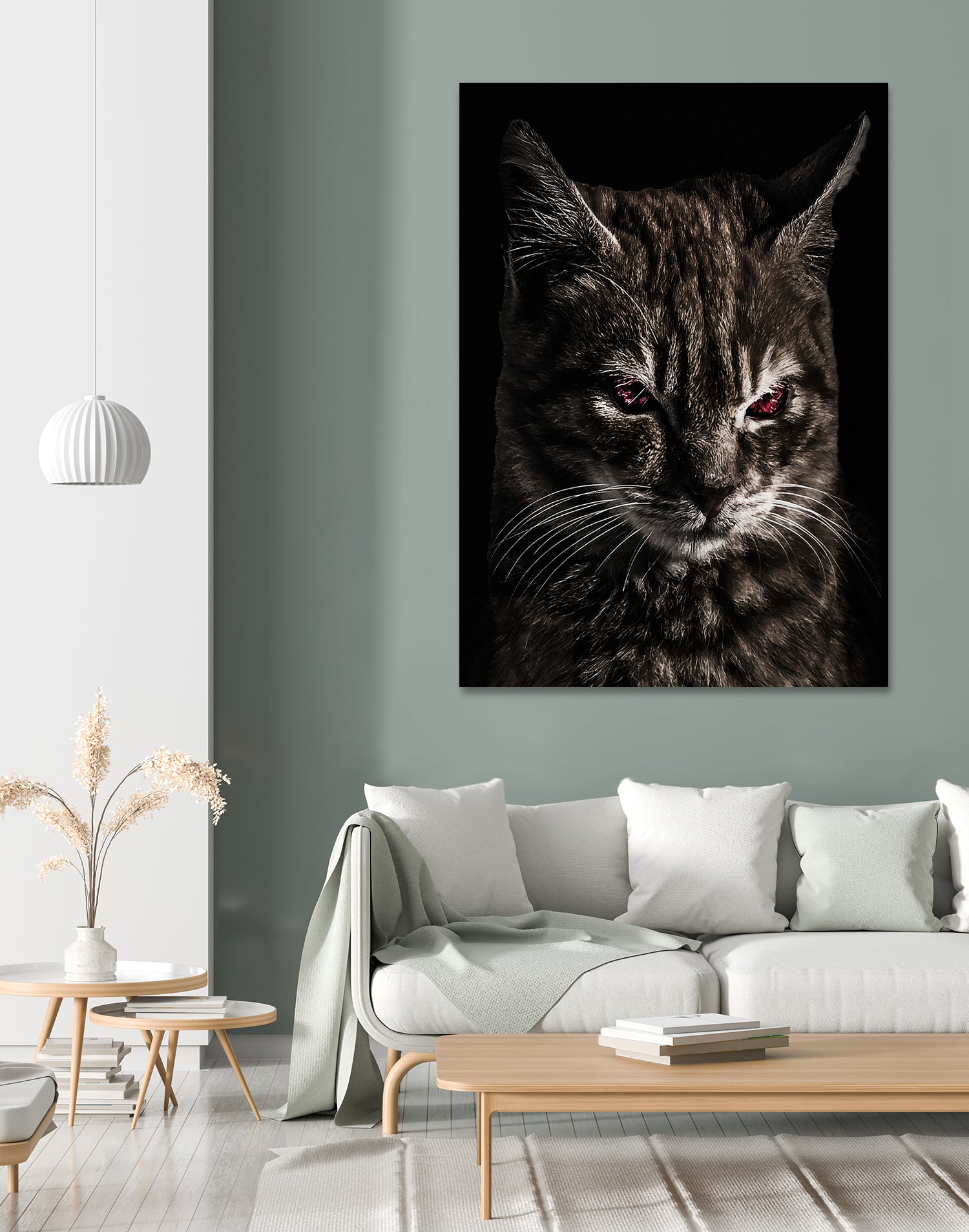 Creepy Kitten Portrait Photo Illustration by Daniel Ferreira-Leites on GIANT ART - black mixed media