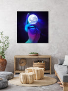 Moon Head by Francois Martin Painchaud on GIANT ART - blue character design