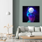 Moon Head by Francois Martin Painchaud on GIANT ART - blue character design