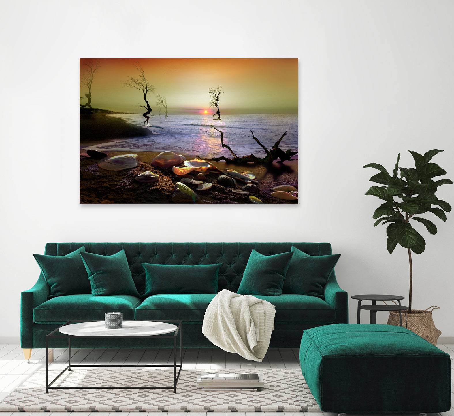 Sunset Run II by Igor Zenin on GIANT ART - blue digital painting