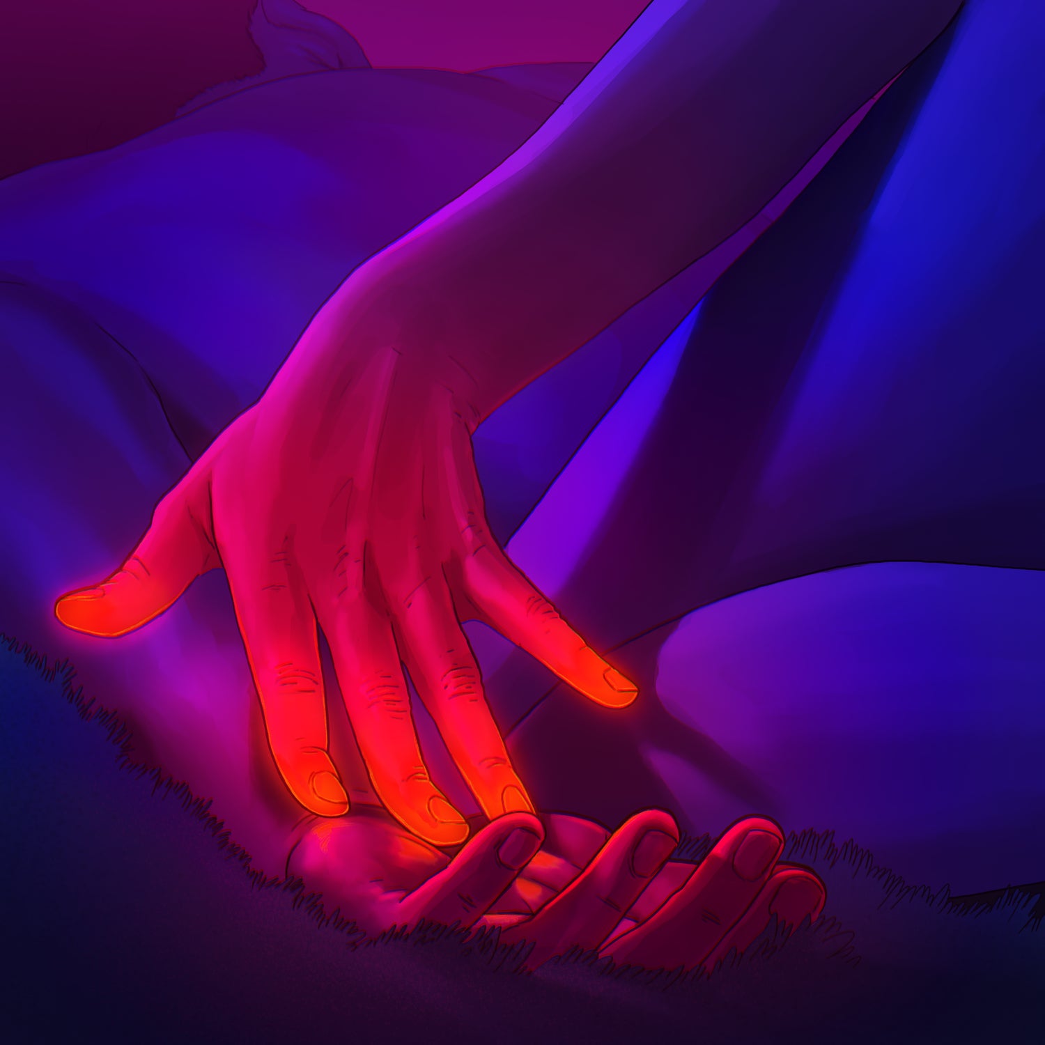 Intimate Touch by Francois Martin Painchaud on GIANT ART - red character design