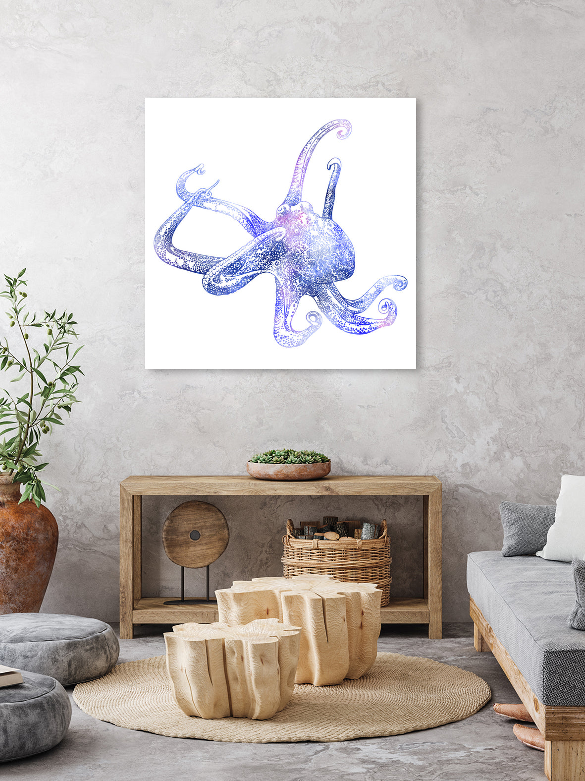 Akkorokamui by Stevyn Llewellyn on GIANT ART - blue digital painting