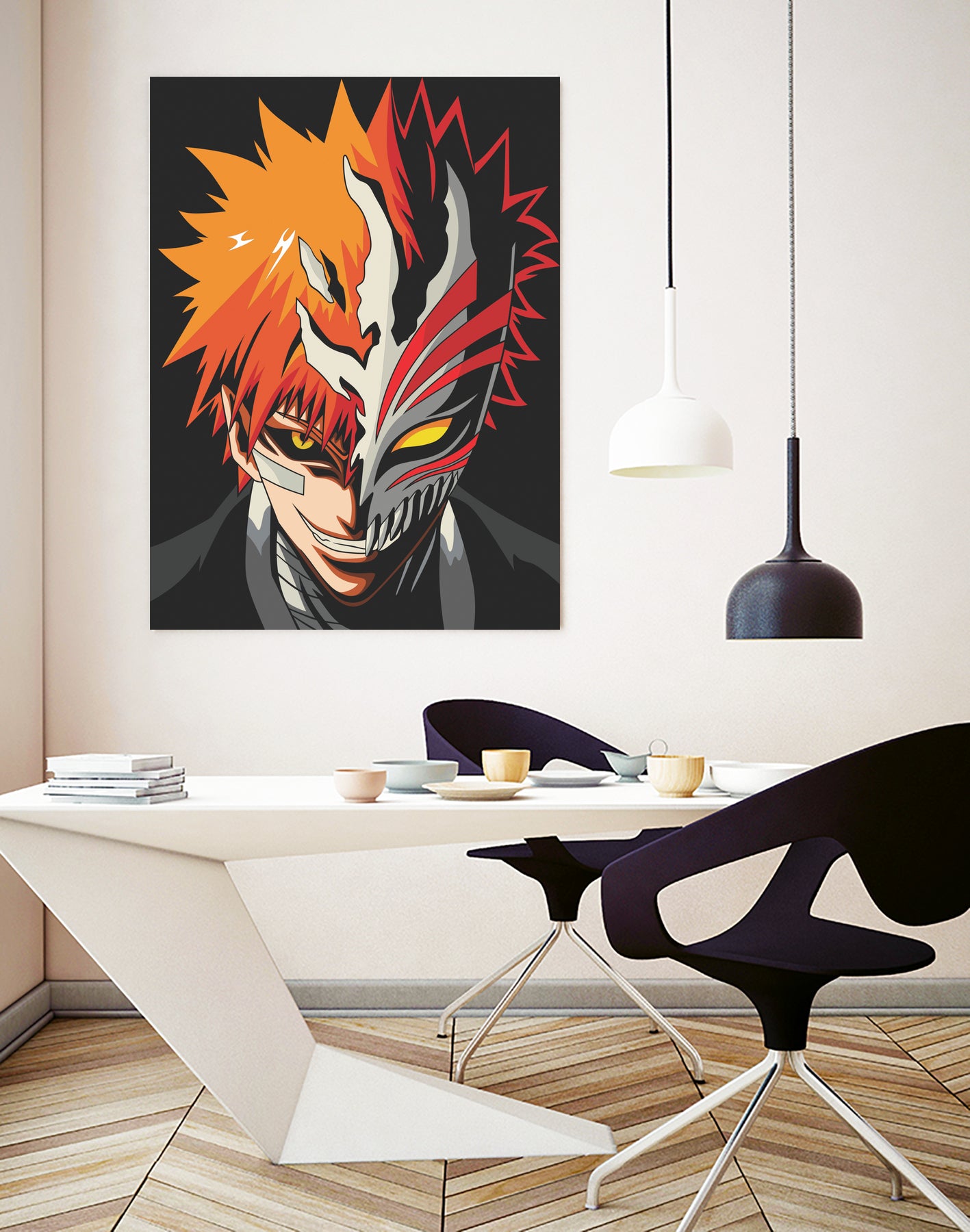 ICHIGO HOLLOW MASK Bleach by Muhamat Azmi Muna on GIANT ART - white character design