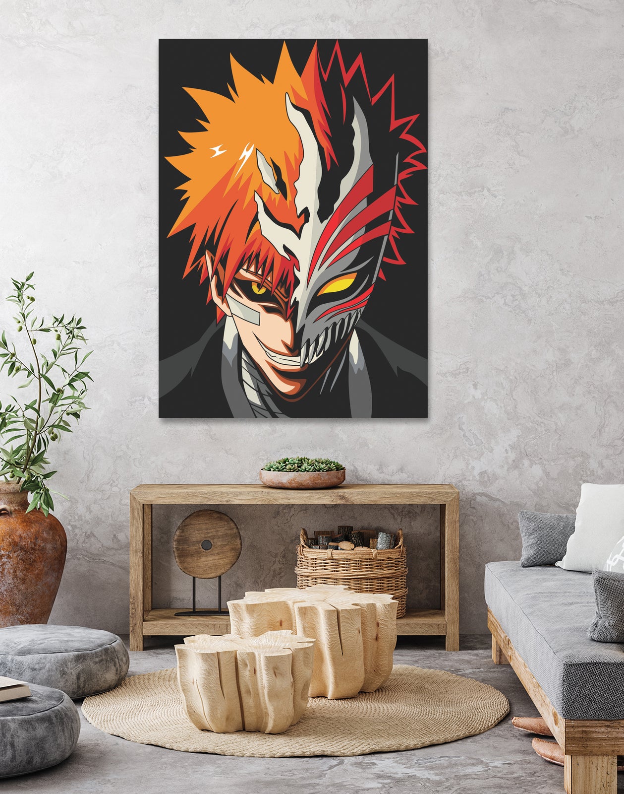 ICHIGO HOLLOW MASK Bleach by Muhamat Azmi Muna on GIANT ART - white character design