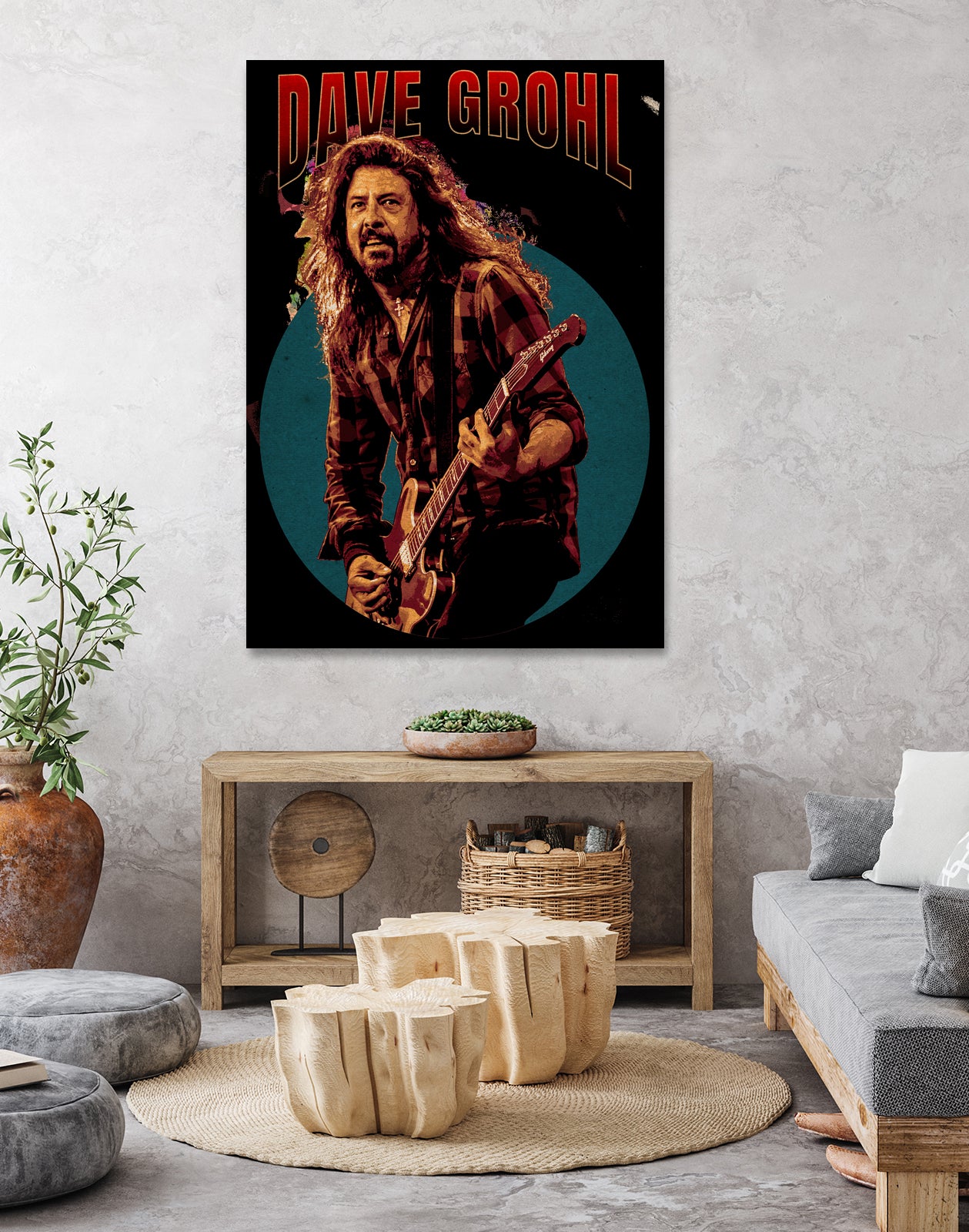 Dave Grohl Live in Show by ade niroi91 on GIANT ART - white photo illustration