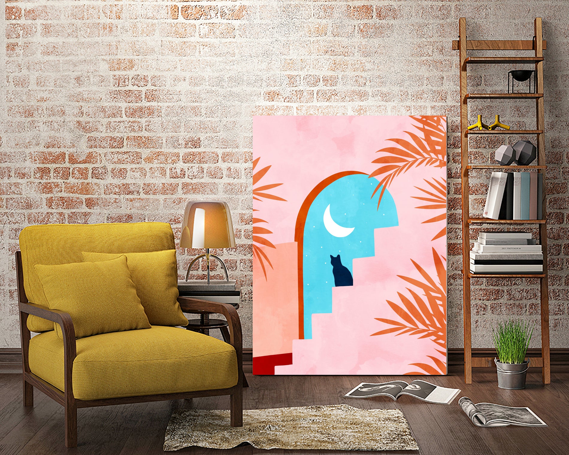 Catrospection by Uma Gokhale on GIANT ART - orange digital painting