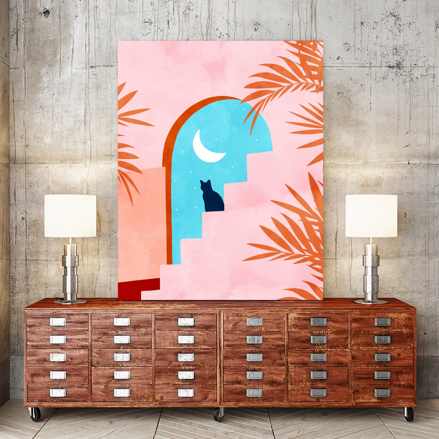 Catrospection by Uma Gokhale on GIANT ART - orange digital painting