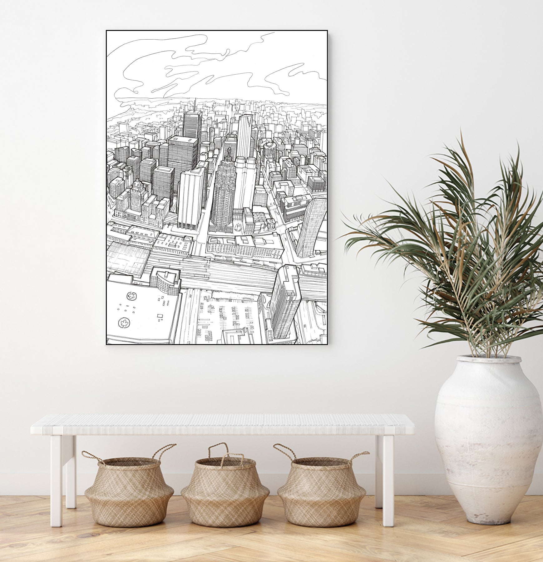 Toronto 3/3 by Anne Ma on GIANT ART - black mixed media