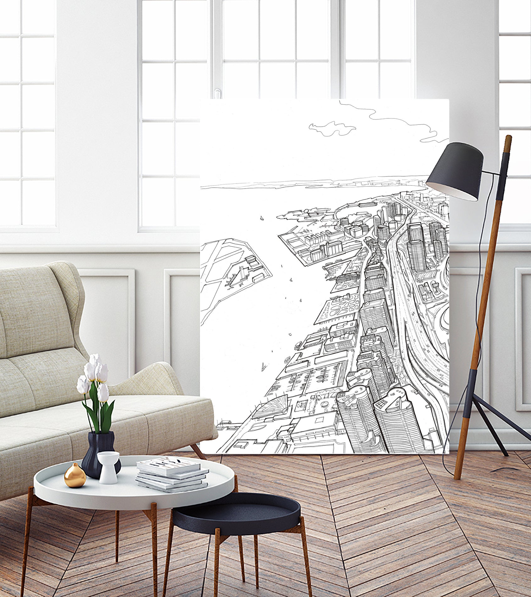 Toronto 1/3 by Anne Ma on GIANT ART - black mixed media