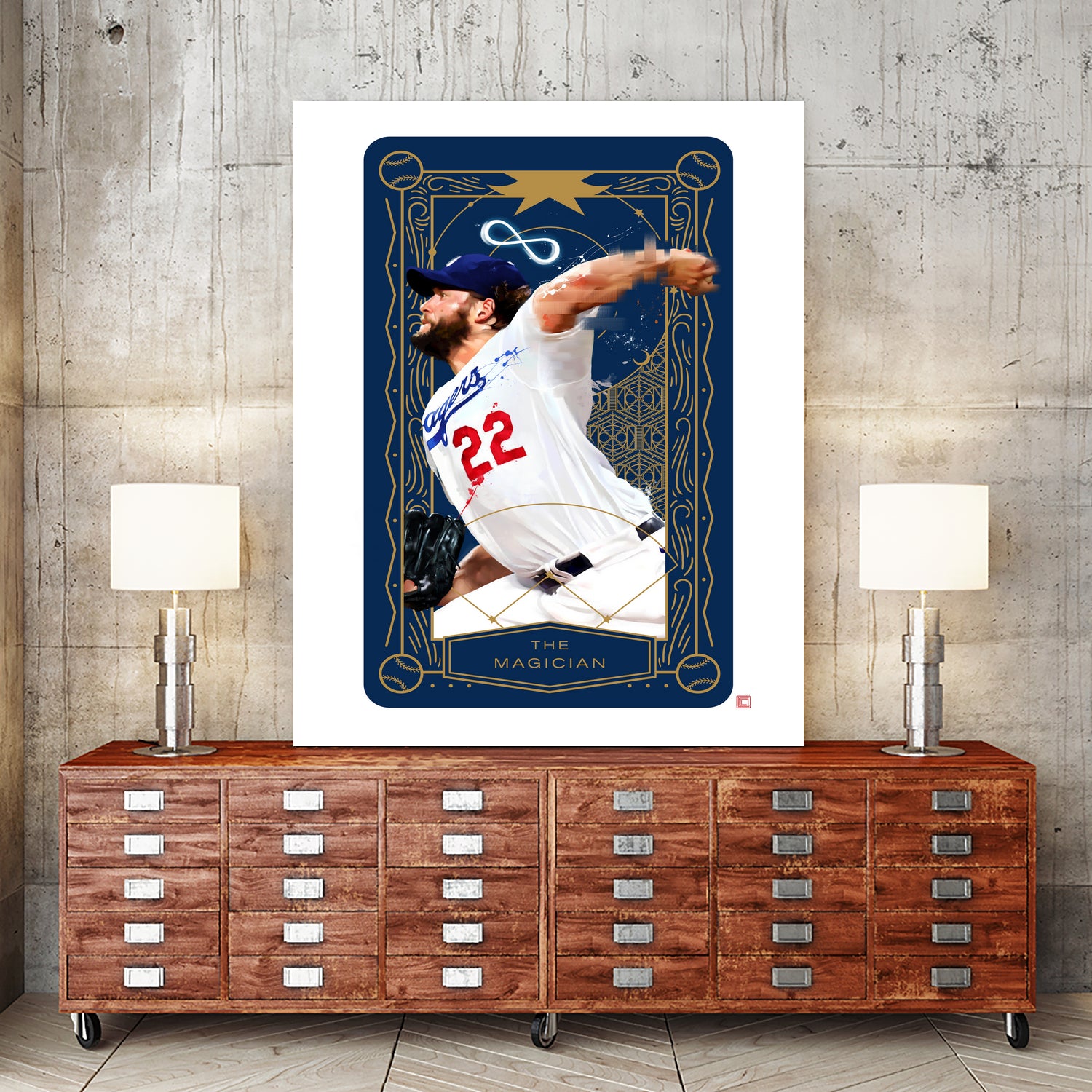 Dodgers Tarot: The Magician by Claudia Labarca on GIANT ART - blue digital painting