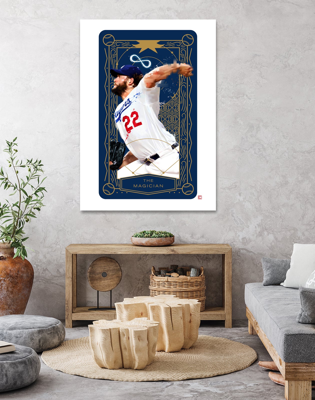 Dodgers Tarot: The Magician by Claudia Labarca on GIANT ART - blue digital painting