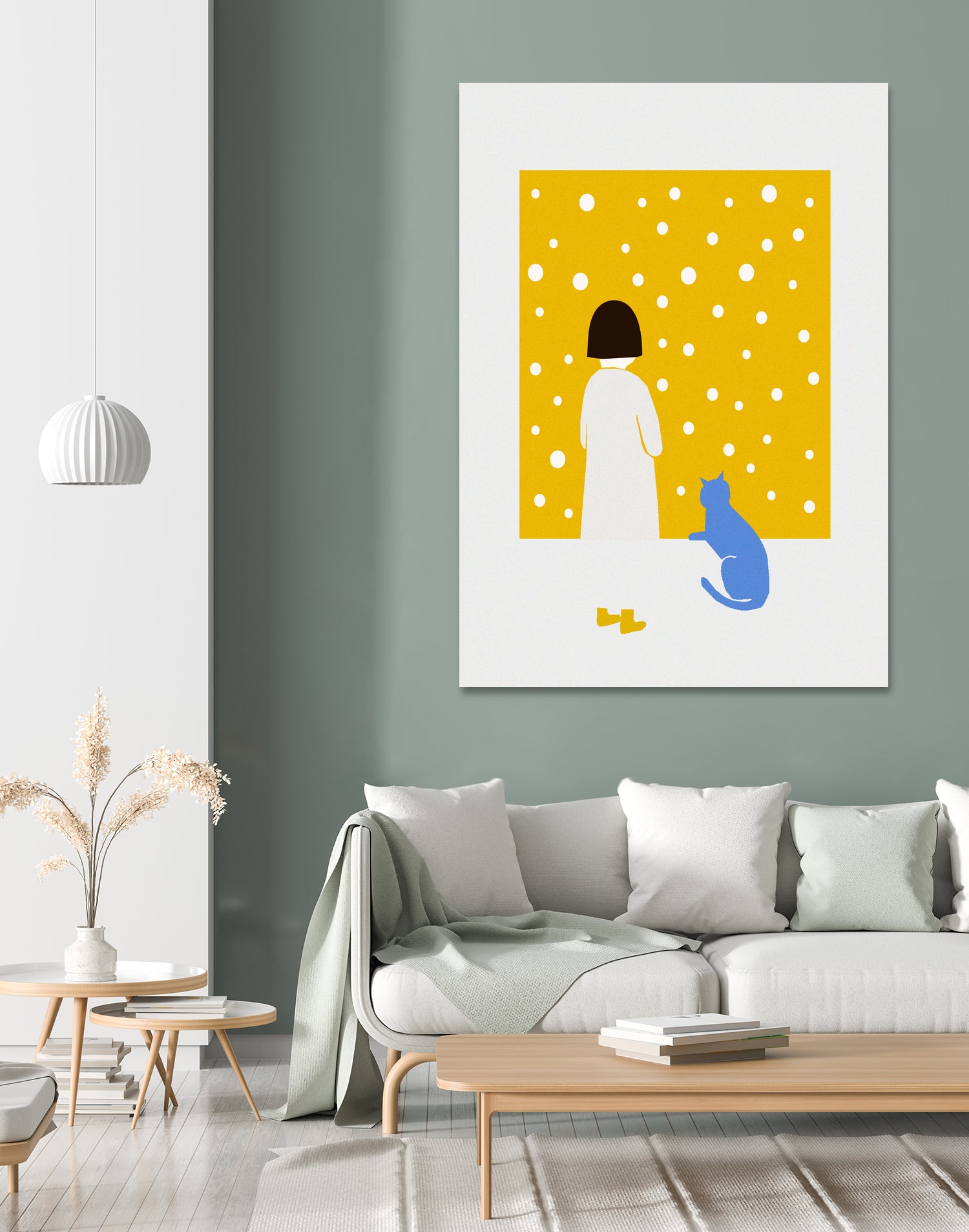 YELLOW WALL by MUHAMMED ENES YILMAZ on GIANT ART - yellow digital painting